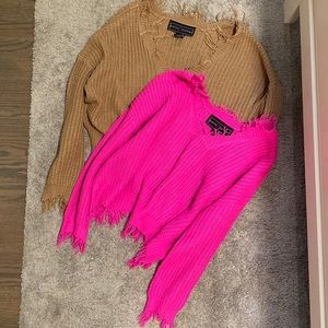 🚨Trend Alert 🚨 Crop Top Frayed Edge Sweaters